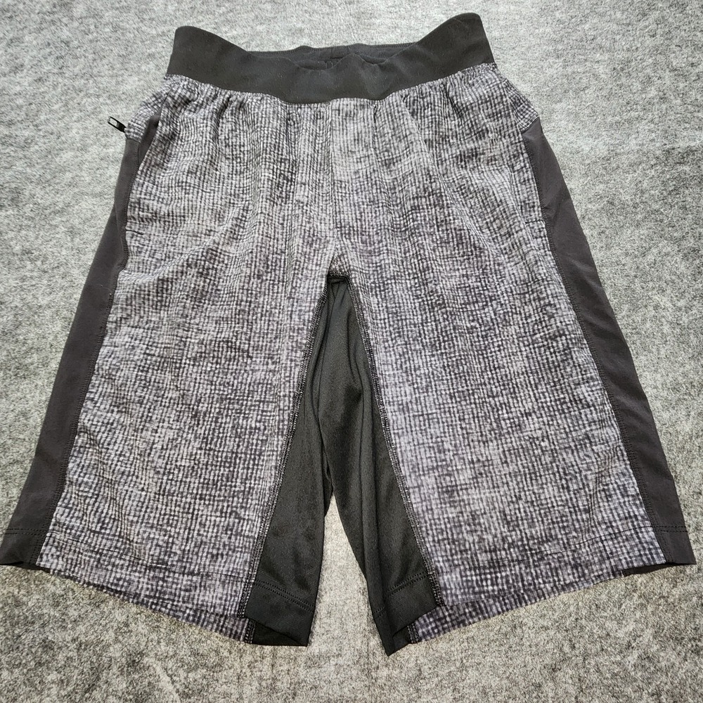 Mens Lululemon Linerless Athletic Grey Shorts Pull On Side Zipper Pocket Small